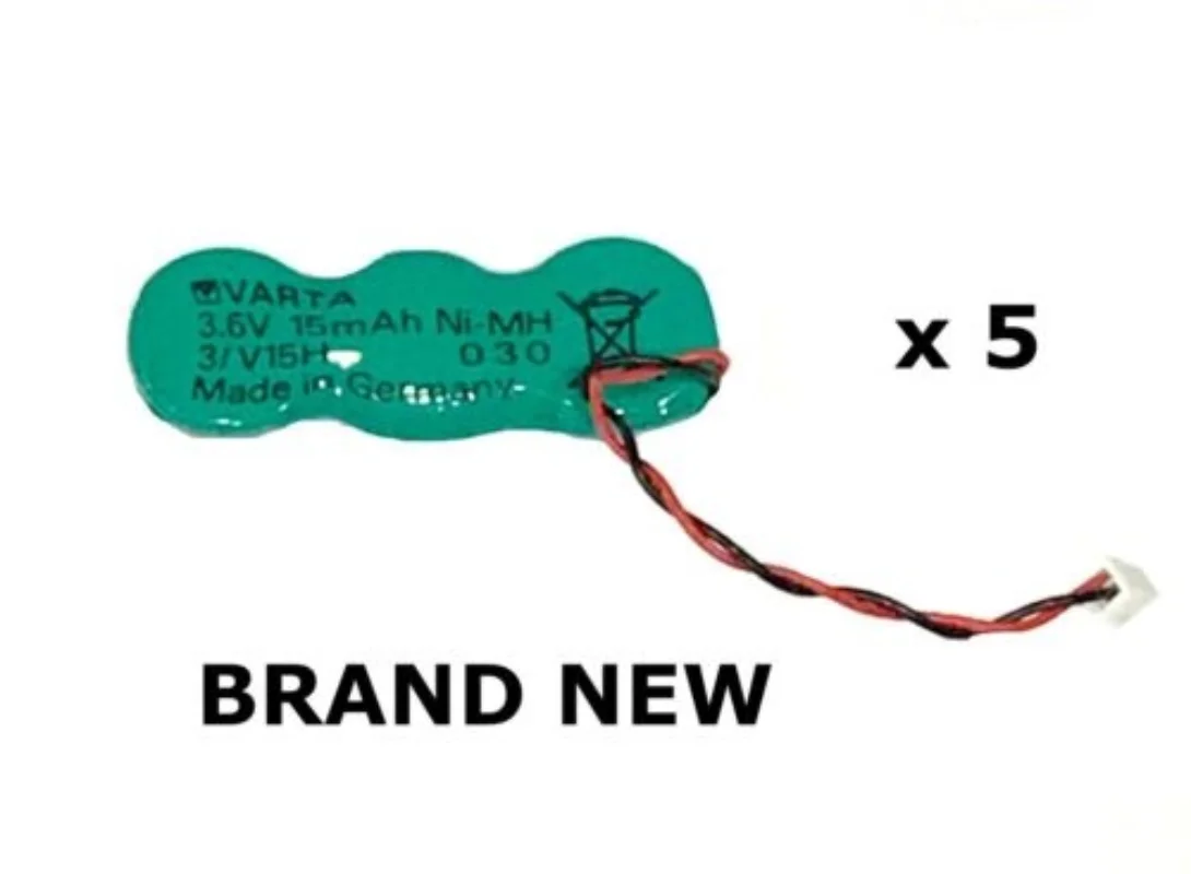 

NEW Lot of 5 x Symbol Motorola MC9090 Backup Battery MC9000 MC9060 MC3090 2 Pin