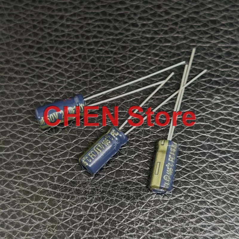 Фото 50 шт./лот, оригинальные электролитические конденсаторы Matsushita FC 22UF 50V 5X11MM 105C 50V22UF, бесплатная доставка №1