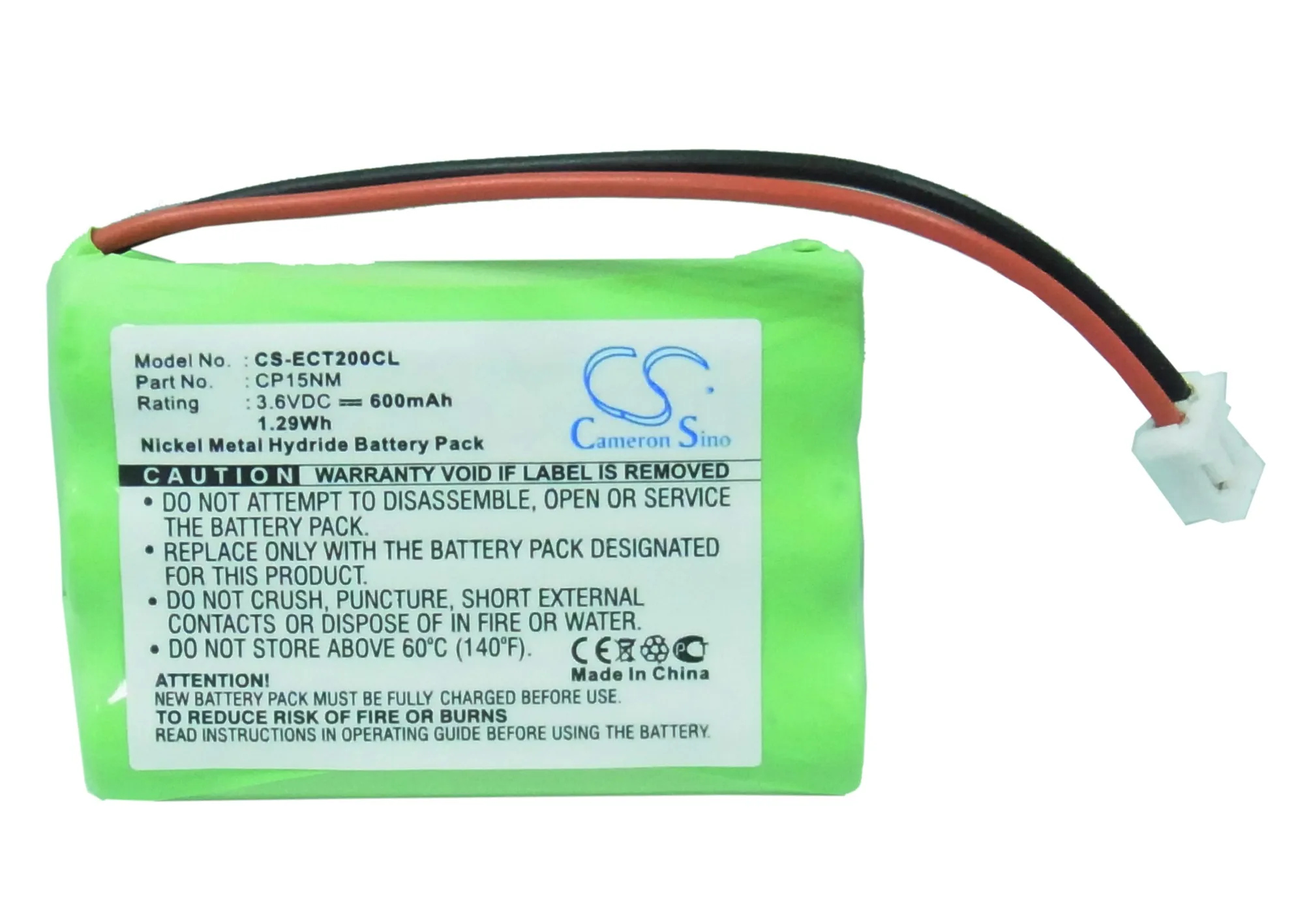 Фото Сменный аккумулятор CS для Ericsson DECT200, DECT230, DECT230i, DT-200, DECT260, DT-290, DT-2, артикул: NTM/BKBNB 101 13/1, 600 мАч / 2.16 Вт·ч №1