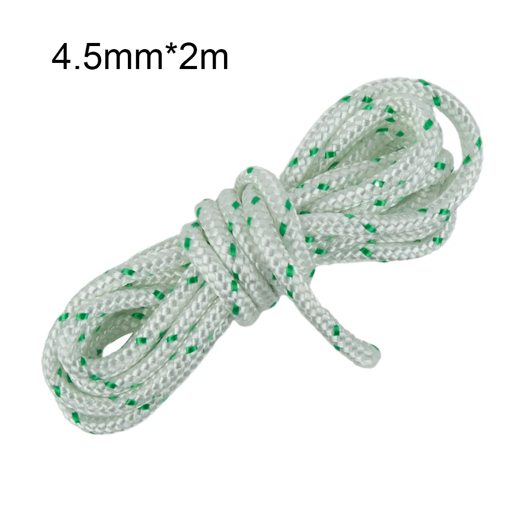 

4.5mm*2m Start Rope Pull Start Cord Starter Rope Garden Power Grass Strimmers Lawn Mower Chainsaw Leaf Blower Cutters Parts