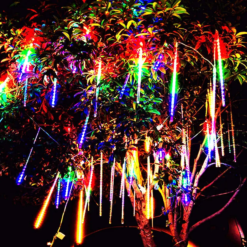 

Waterproof 50/30cm 8Tubes white Holiday Meteor Shower Rain LED String Lights For Outdoor Gardens Xmas Christmas Party Tree 2024