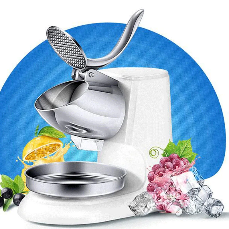 Commercial Ice Shaver Ice Crusher Milk Tea Shop High-horsepower Double-knife Electric Ice Crusher Shaved Ice Machine