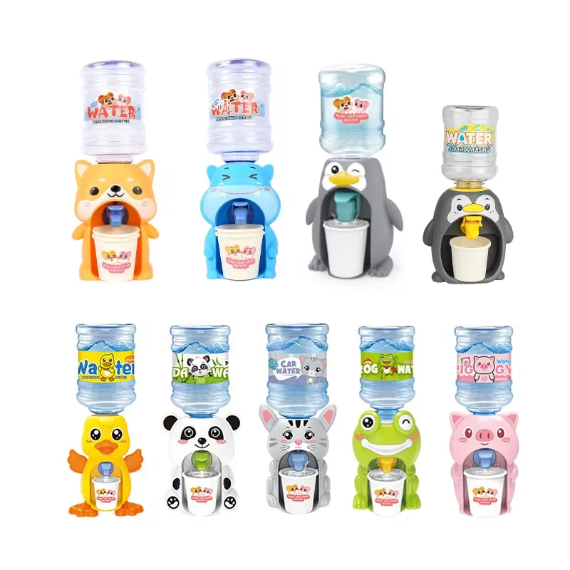 

Water Dispenser Bottle for Children Kids Gift Cute Cat Dog Juice Milk Drinking Fountain Simulation Play House Kitchen Toy