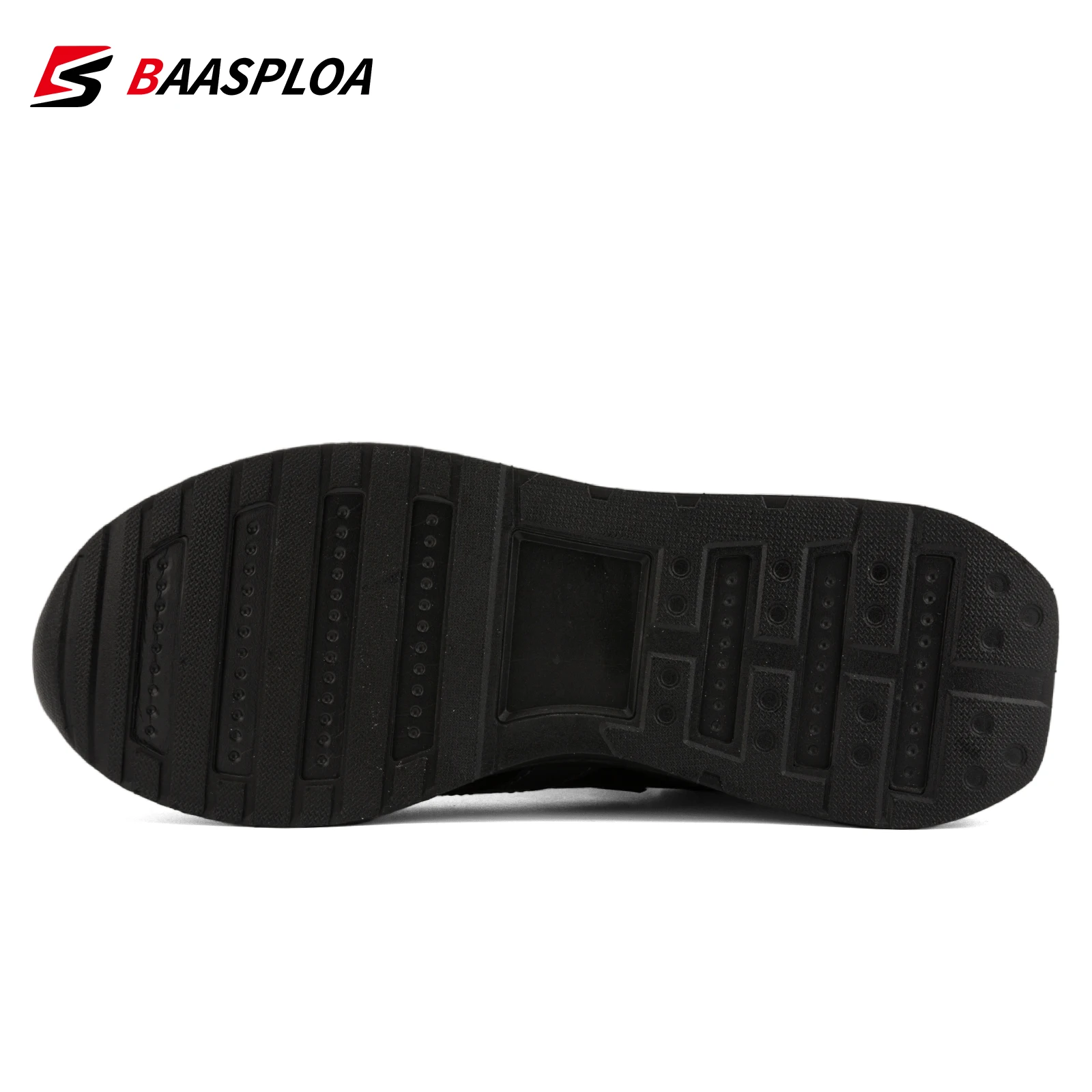 Baasploa New Men Leather Running Shoes Lightweight Non-slip Sneakers Fashion Male Casual Comfortable Lace Up Walking Tenis Shoes