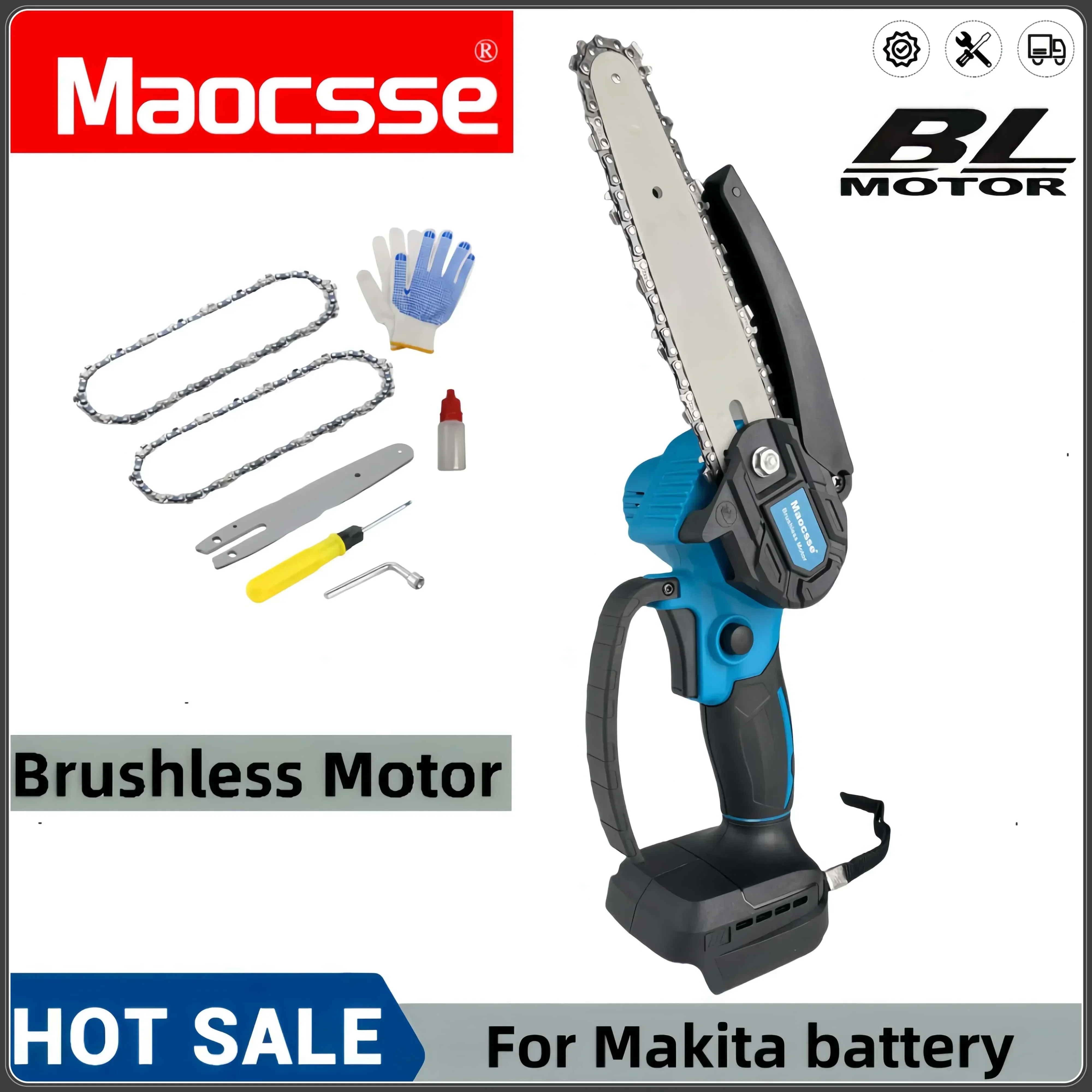 Бесщеточная бензопила Makita 18 В маленькая ручная электрическая 6-дюймовая