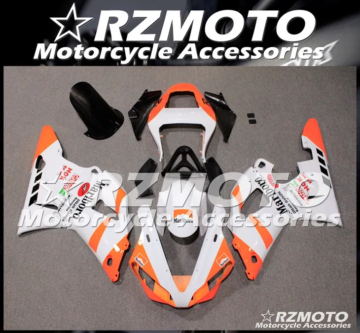 

New ABS Plastic Shell Motorcycle Fairing kit Fit For YAMAHA YZF R1 2000 2001 YZF-R1 YZF 1000R Bodywork set Custom Orange White