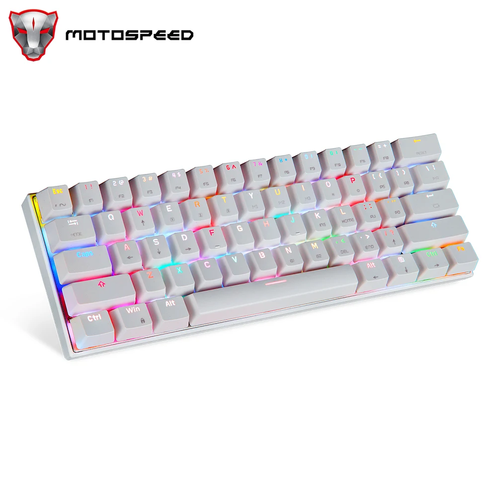 Motospeed CK62 Wired Wireless Bluetooth Mechanical Keyboards 61Keys RGB Backlit Gaming Office Keypad Anti-Ghosting For Laptop PC