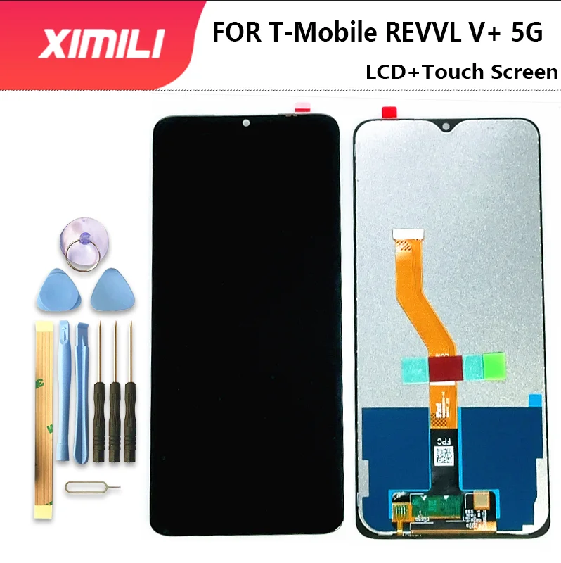Pantalla 100% протестировано для T-Mobile REVVL V + 5G ЖК-дисплей дигитайзер сенсорного экрана в