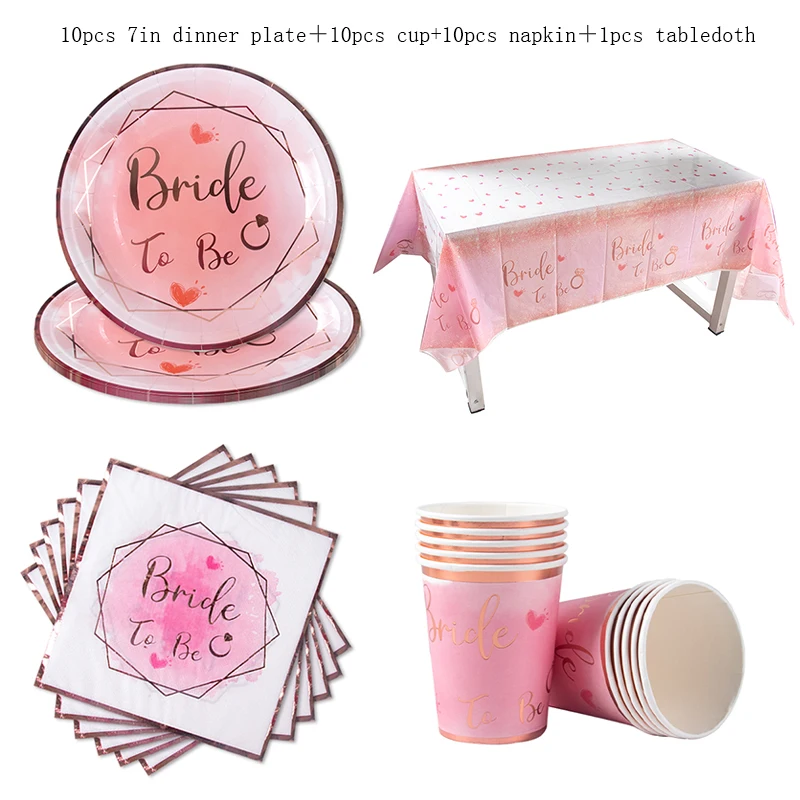 

Одноразовый набор посуды joy-enlife для свадьбы розового цвета