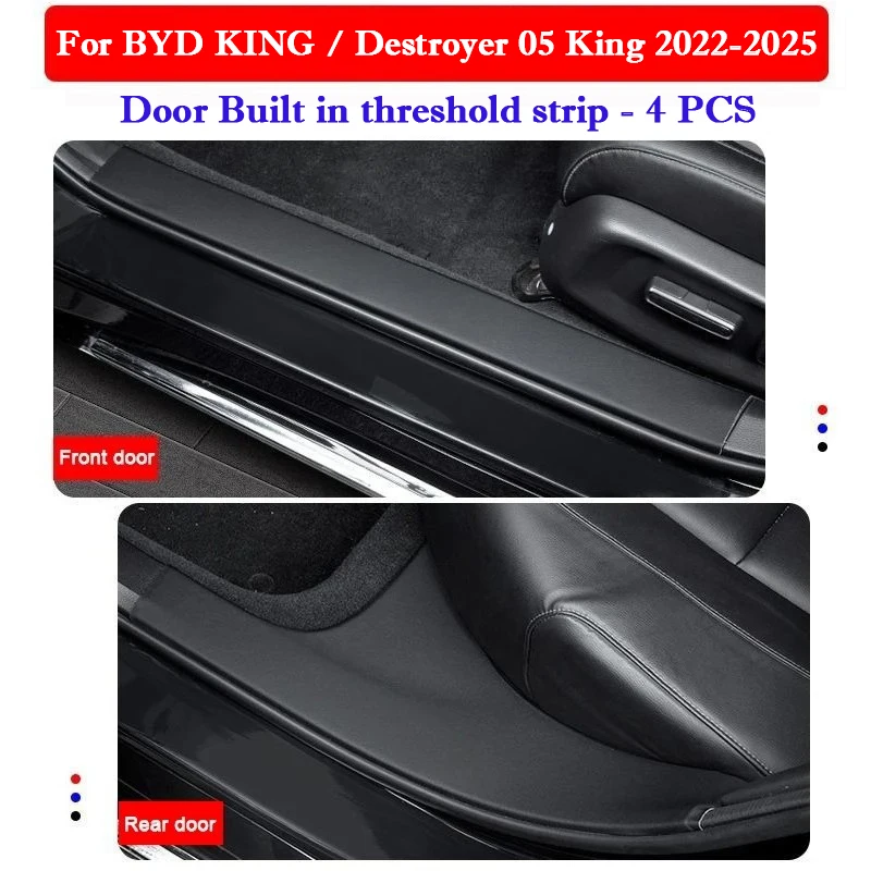 

Для BYD King Destroyer 05, 2022-2025, защитные наклейки на порог автомобиля, дверной багажник, устойчивые к царапинам, ударопрочные наклейки