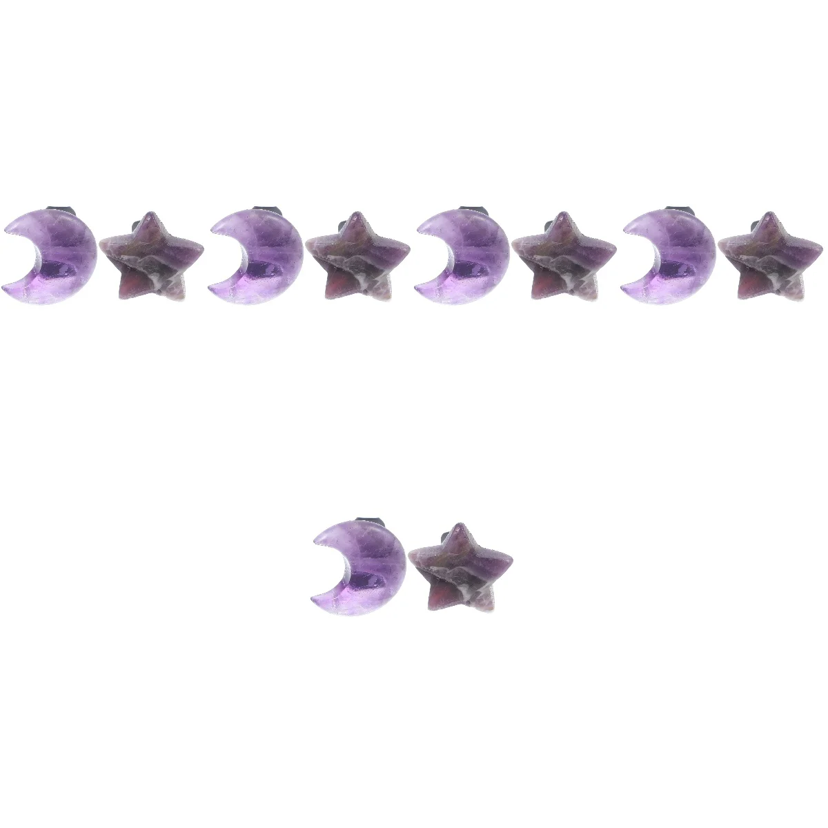 

10 pcs Car Vent Clips Air Outlet Clips Moon Star Clips Crystal Outlet Ornaments
