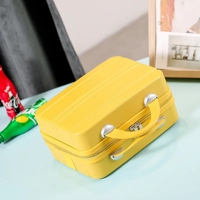 New Portableb Handheld Luggage Box for Women Suitcase Small 14 inch Makeup Case  Lightweight Mini Cute Travel Cosmetic Case