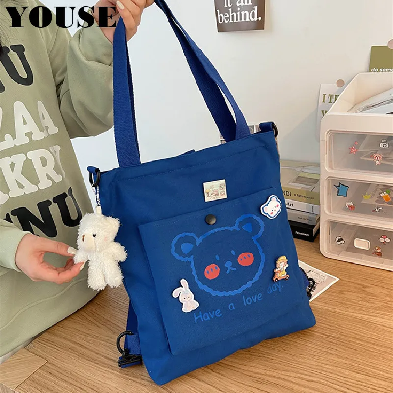 

Роскошные холщовые рюкзаки на плечо для женщин, вместительные женские ранцы для студентов университетских и школьных классов, для косметик...