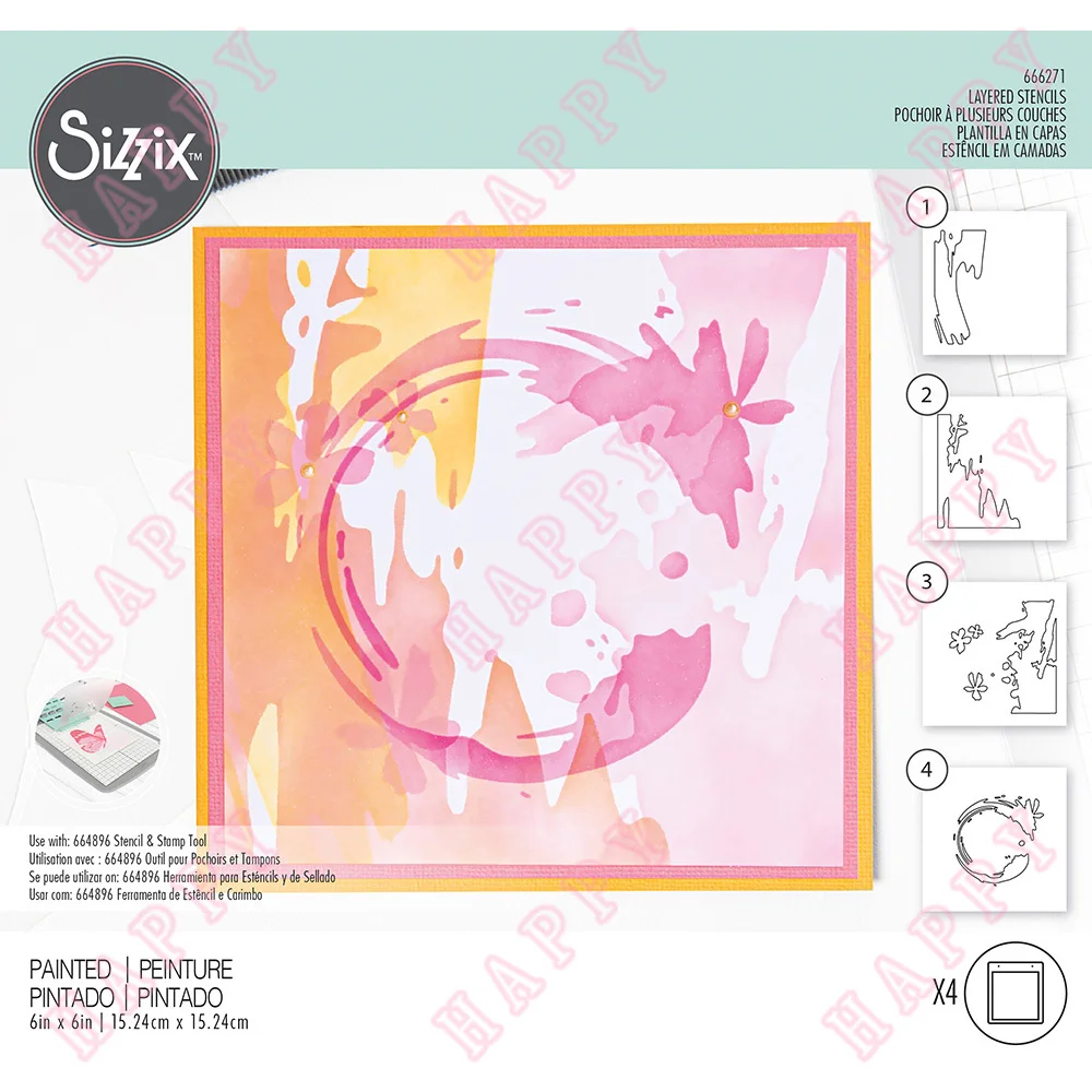 

New Painted Plastic Stencils Decoration Embossing For Scrapbooking Diary Phone Album DIY Paper Craft Fairy Layering Template