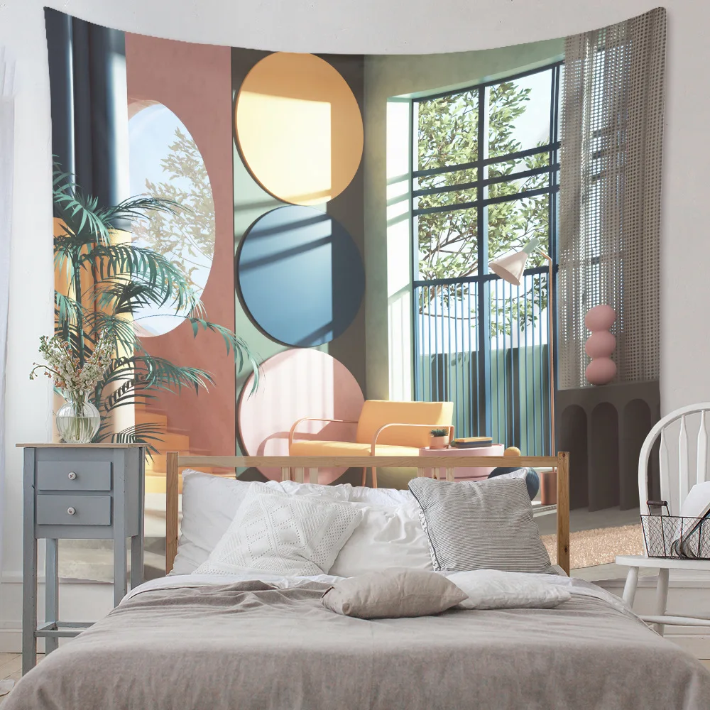 

Rosa girly Herzhintergrundteppich Bohemian Decoration For Female Room Tapestries Kawaii Accessories Room Wall Mural Tapestries