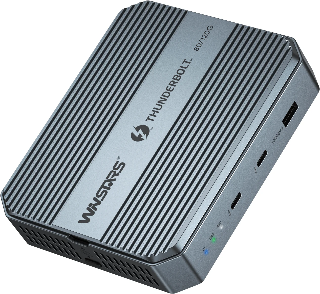 Концентратор Thunderbolt 5/мини док-станция с тройным дисплеем корпус SSD без