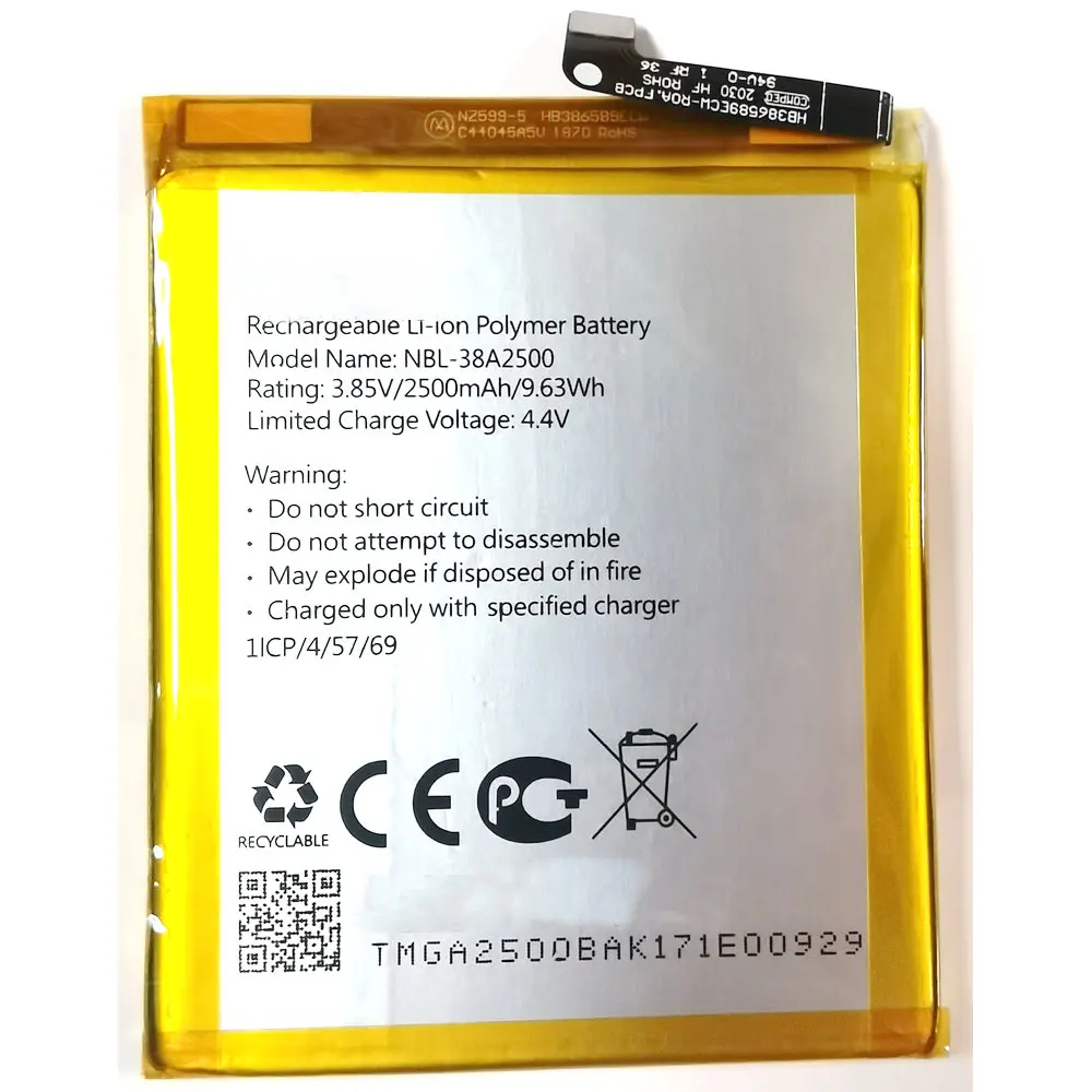 New NBL-38A2500 Battery For TP-link Neffos X1 Lite TP904A TP904C Mobile Phone