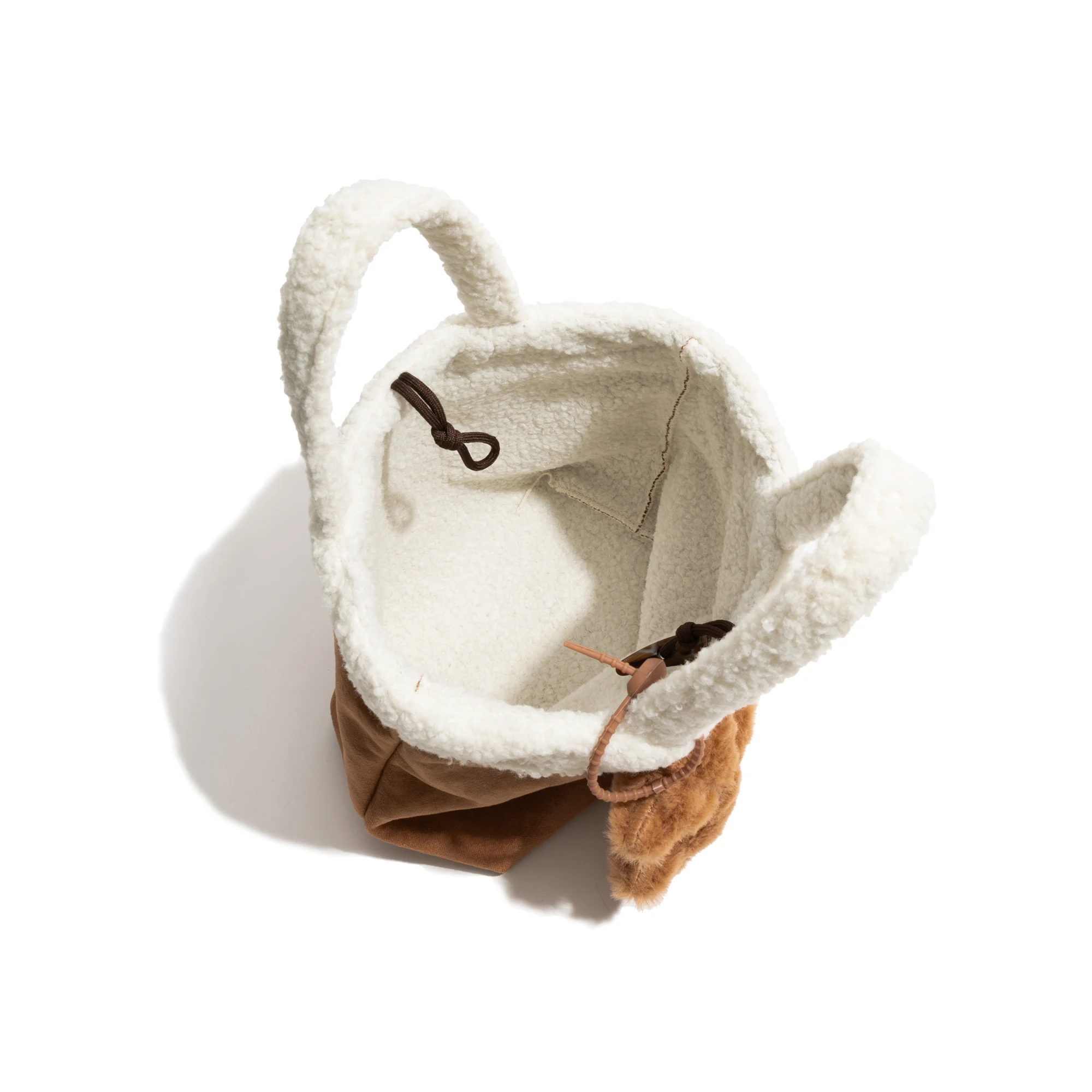 MABULA Ретро-сумка большой емкости из овечьей шерсти сумка-ведро в японском стиле