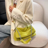 2022 new luxury plush women handbag clutch fashion chain shoulder bags large shopping crossbody bags flap female messenger bag