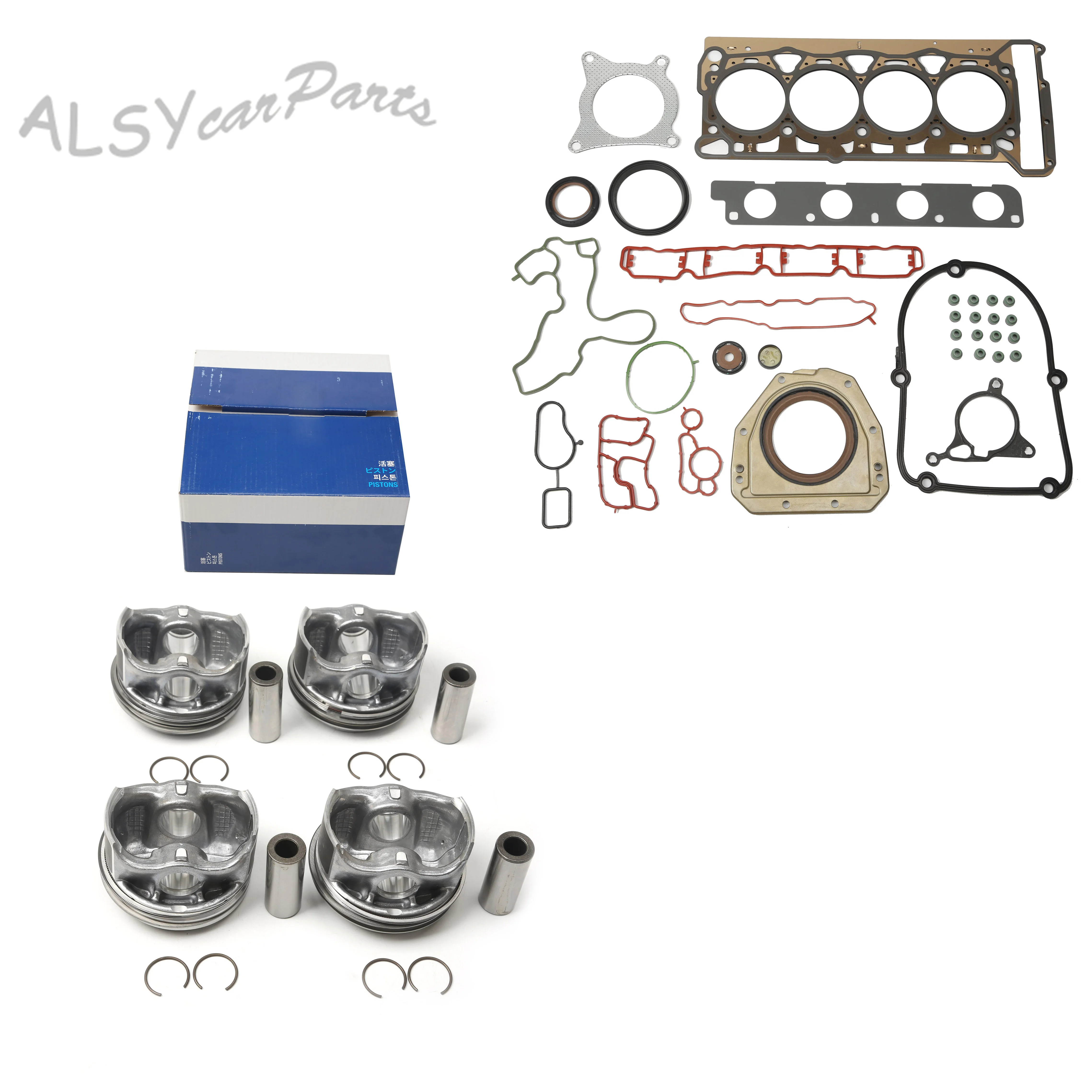 

YIMIAOMO 06H 107 065 BS Engine Piston Cylinder Head Gasket Oil Seal Repair Kit For Audi A4 VW Passat B7 Golf Skoda 1.8T Pin 21mm