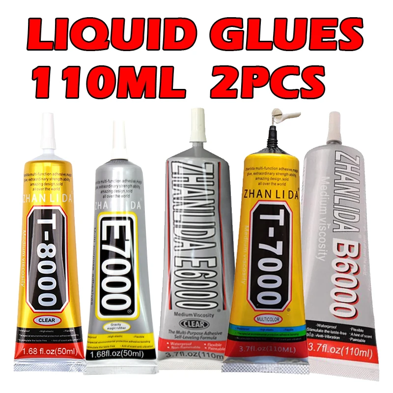 

Жидкий клей, 110 мл, многоцелевой, эпоксидный, для рукоделия, стекла, чехол для телефона, металла, 2 шт.