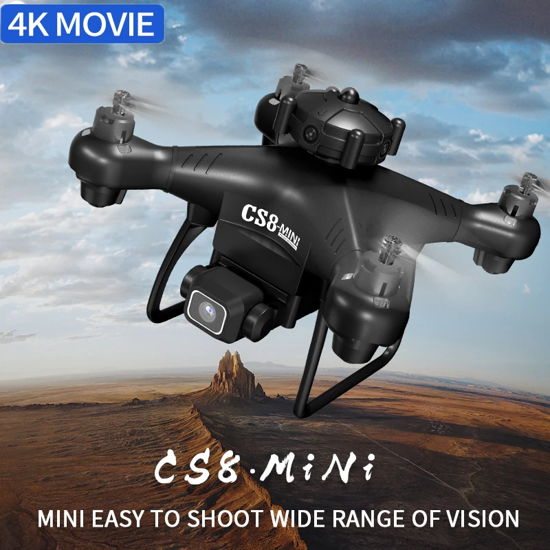 

RC Drone with 4K Camera CS8MINI Obstacle Avoidance Mini UAV Aerial Photography Optical Flow Position Remote Control Aircraft Toy