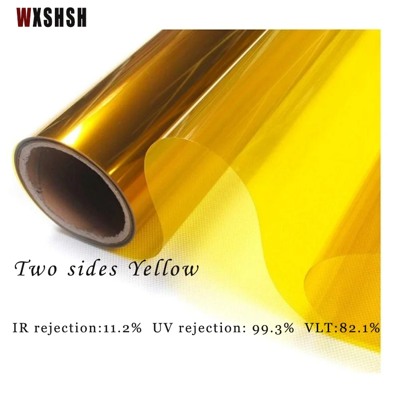 Window stickers Insect-proof Explosion-Proof Tinting UV Blocking Transparent Light Block Adhesive film Office 2022 Yellow 6m