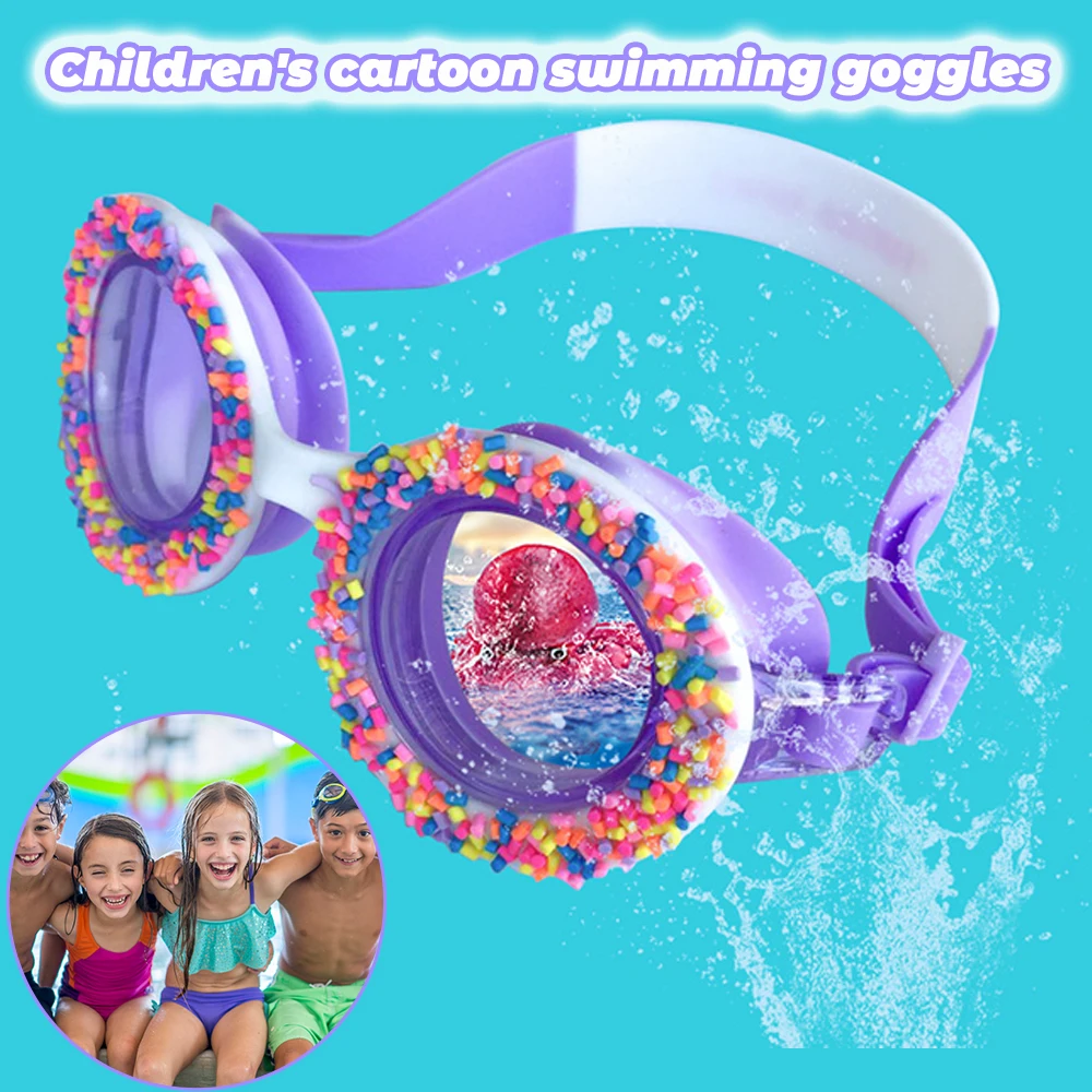 

Cartoon Kids Swimming Goggles Anti-Fog Anti-Leakage UV Protection Soft Silicone Non-slip Adjustable Portable Diving Surfing