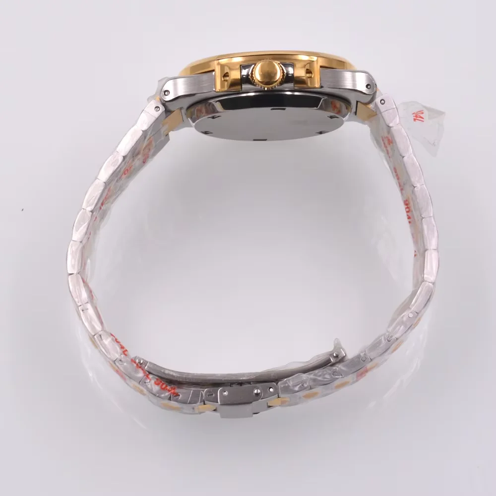 Золотой корпус часов 40 мм с сапфировым стеклом подходит для NH35 NH36 PT5000 ETA2824 2836 Miyota