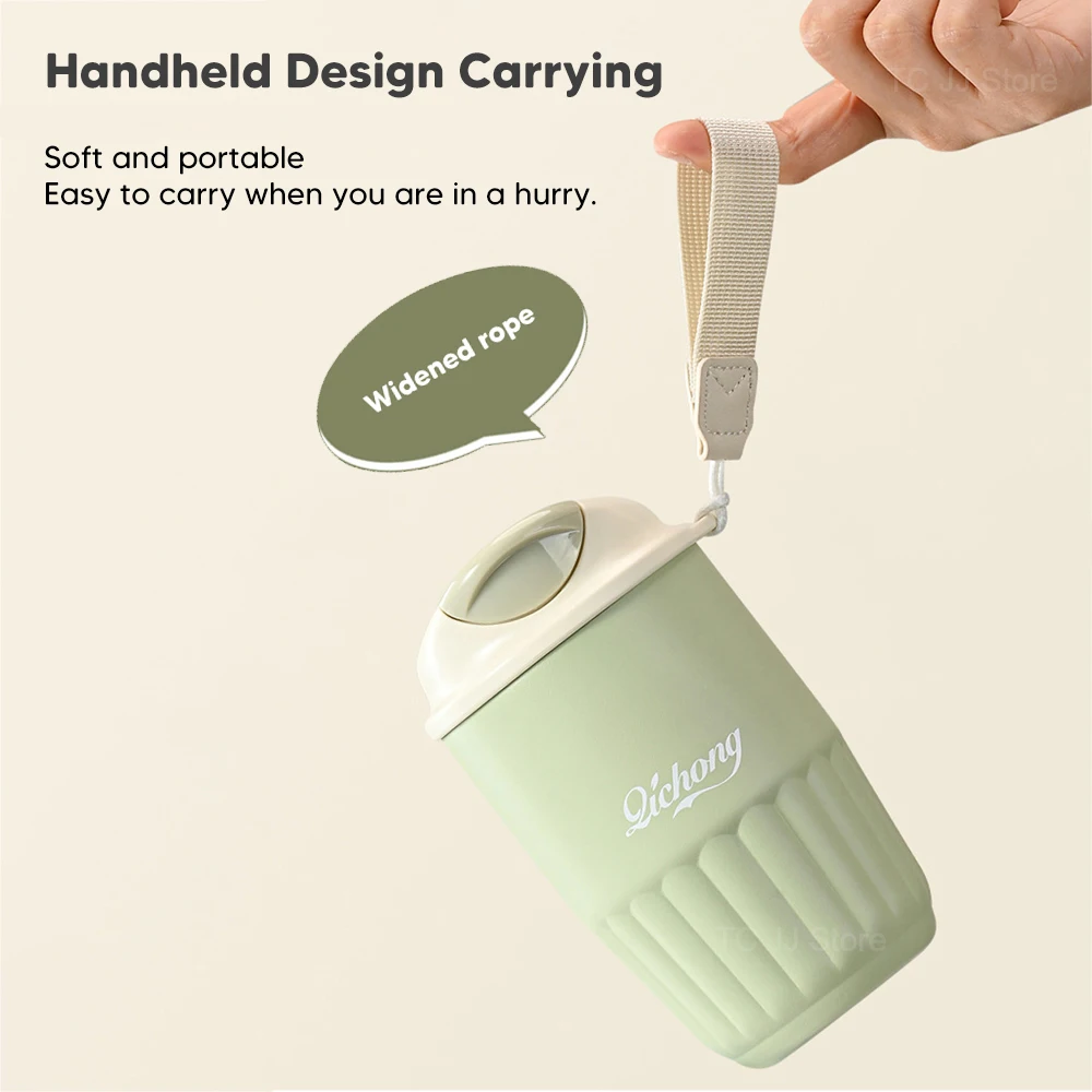 410 мл Термос кофейная чашка для девочек с двойными стенками из нержавеющей стали