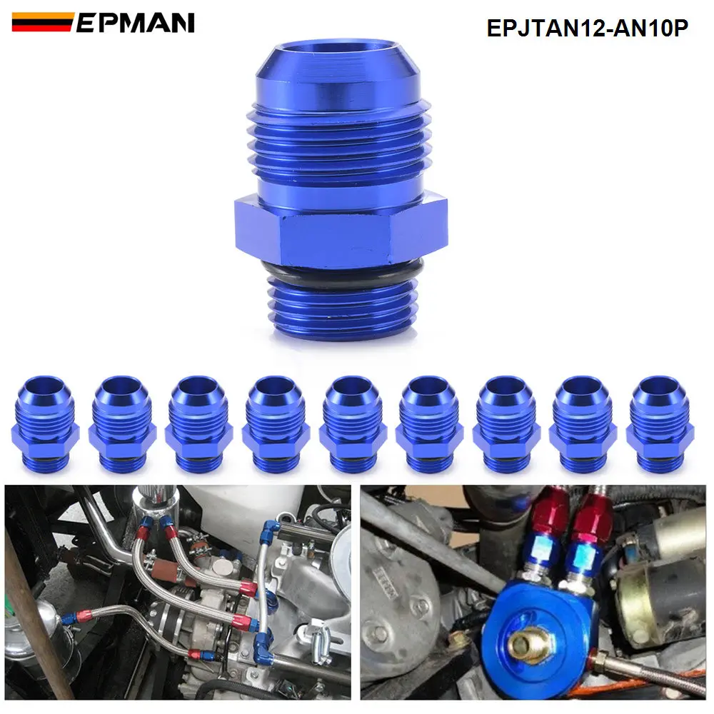 

EPMAN 10 шт. AN12 рассеиватель штекер к AN10 прямой адаптер для трубы топливный шланг линия фитинги