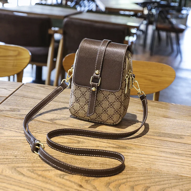 

Ladies Side Bags For Women 2023 New Trend Hot Luxury Shoulder 2023 Leather Small Vintage Hanging Mobile Cell Phone Handbags