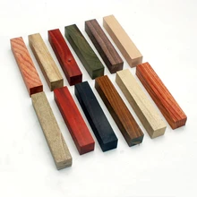 맞춤형 천연 목재 슬레이트 바 블록, DIY 소재, 블랙 월넛 버빙가 너도밤나무, 120x12x12mm