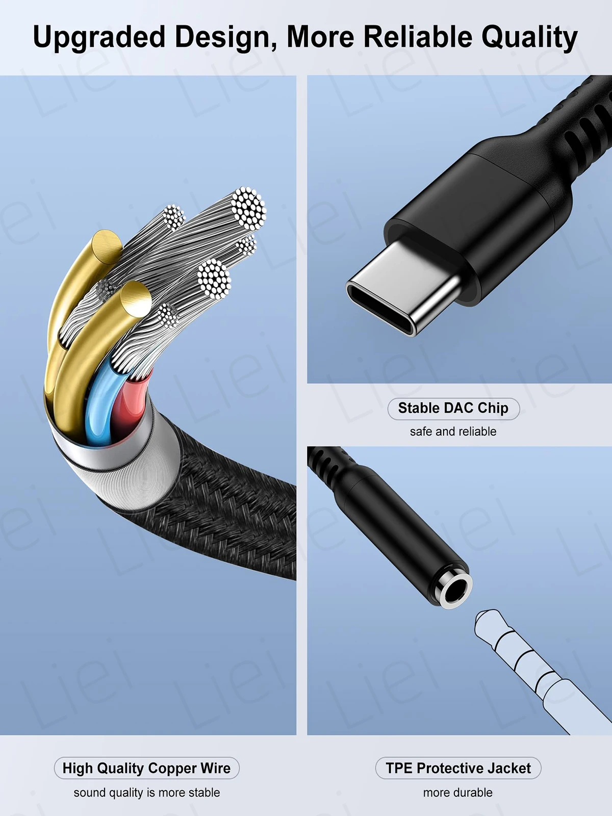 Фото Аудиоадаптер USB Type-C на 3,5 мм для наушников Samsung, совместимый с iPhone 17, 16 Pro Max, Galaxy S26, S25, S24, S23 Ultra №5