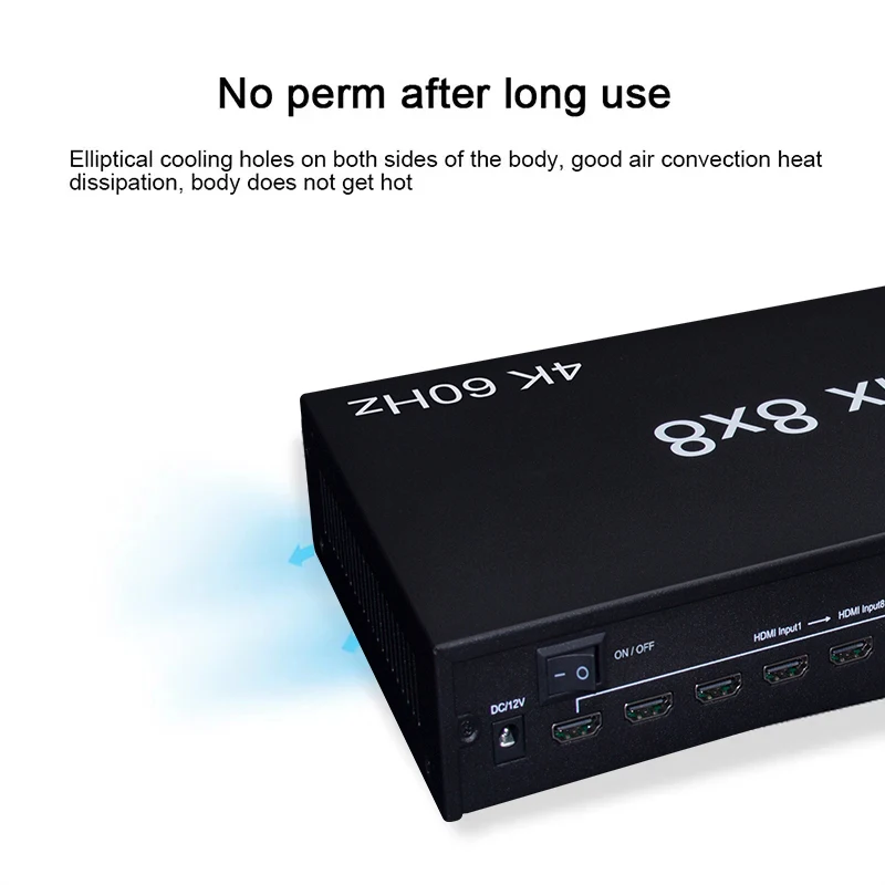 Фото Матричный коммутатор 18 Гбит/с 4k HDMI 2,0 разделитель 8X8 HDMI матричный коммутатор разделитель 8 в 8 выход с ИК RS232 EDID для монитора компьютера №3