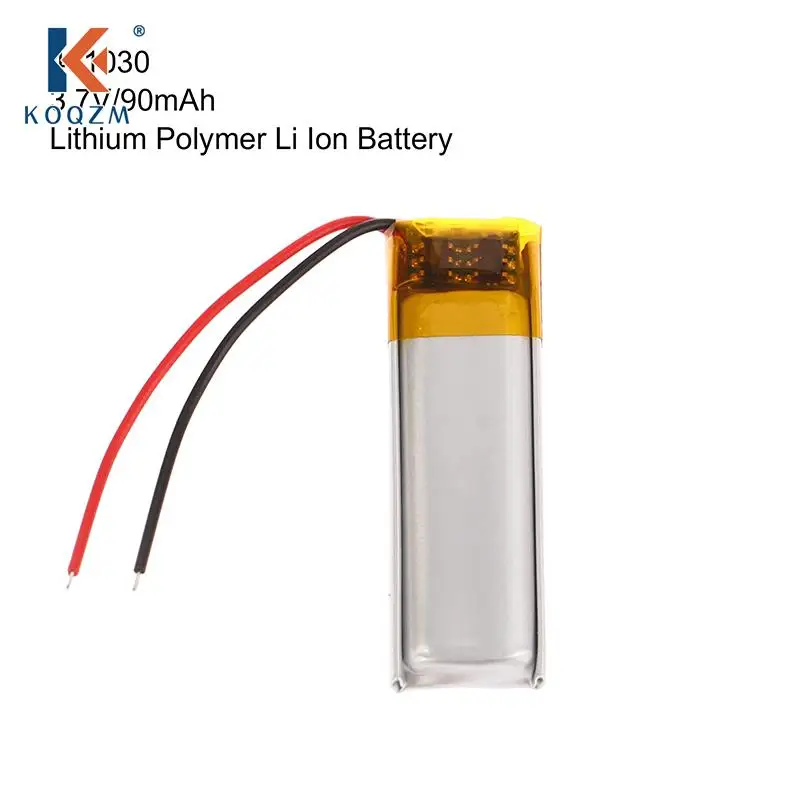 

3.7V 90mAh 401030 Lithium Polymer Ion Li Ion Battery Bms Protected For Bluetooth Headset Selfie Stick Recording Pen GPS PDA