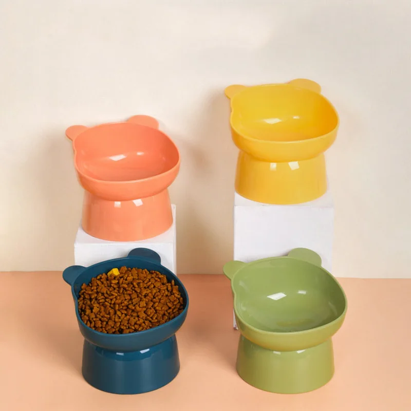 

Cat High Bowl Feeding Food Water And Protector Supplies Dog Bowl Anti-dumping Neck Pet Tilt Bottom Dog Anti-choking