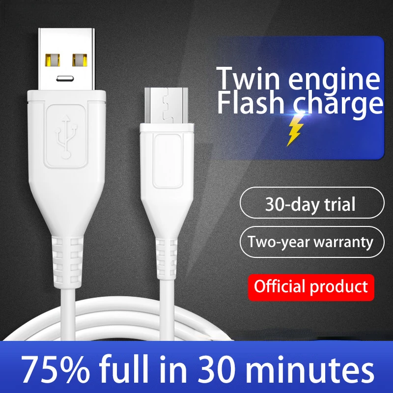 

2022NEW Micro Usb Cable for Vivo Double Engine 4A Flash Charging Cord X7 X9 X21 X20 Data Cable Phone Accessories Charger Wire