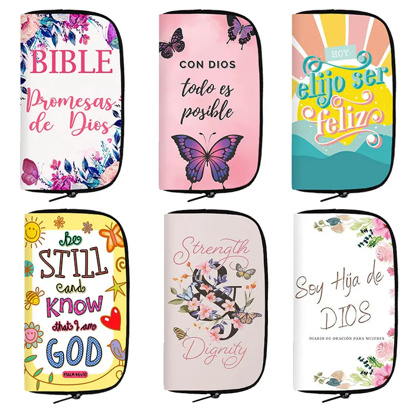 

Spanish For Christian Bible Verses Print Wallet Women Biblical Studies Casual Purses Phone Money Holder Bag Long Coin Bags Gifts