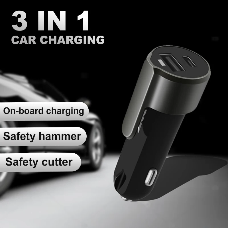 

Автомобильное зарядное устройство с двумя USB-портами, 12/24 В