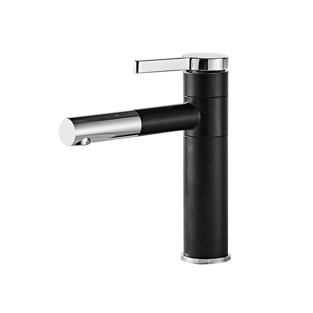 

360 Rotation Bathroom Sink Faucets Spout Basin Mixer Tap Hot Cold Water Faucet Single Hole Tapware For Kitchen Bathroom