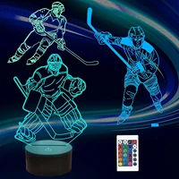 ice hockey player 3d lamp acrylic usb led night lights neon sign lamp xmas christmas decorations for home bedroom birthday gifts
