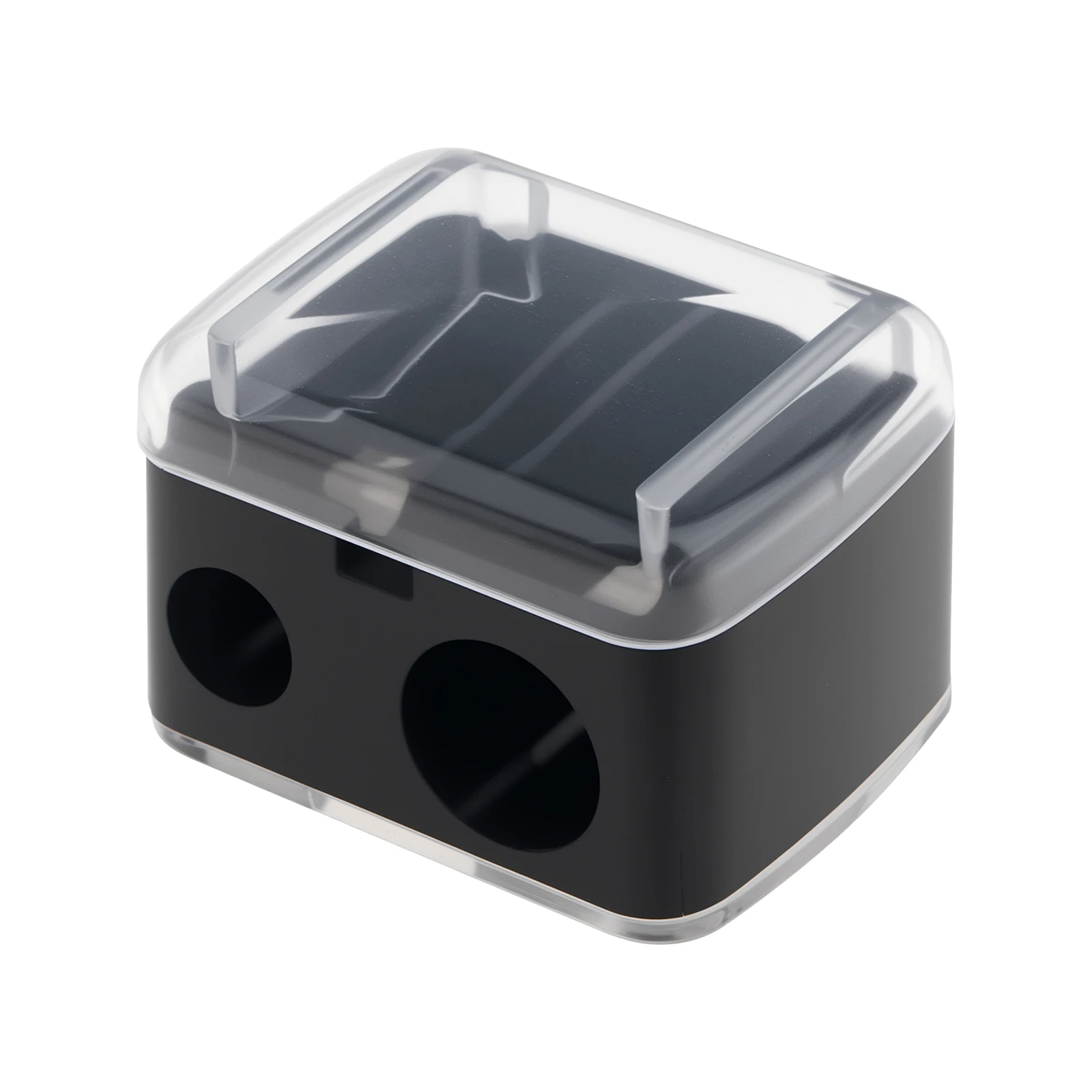 

Синяя портативная точилка для карандашей с двумя отверстиями, пластиковая и металлическая точилка для карандашей, деревообрабатывающие ручные инструменты