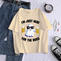 graphic tees men streetwear im just here for the boos print oversized t shirt for women men funny happy beer men t shirt homme
