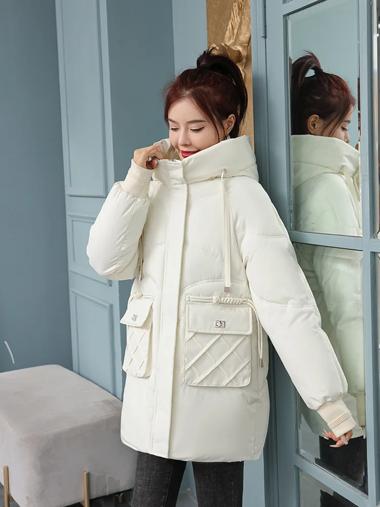 MEILLY DOLPHIN New Solid Thick Winter Women Coat Oversized Parkas Jackets Casual Warm Hooded Coat Female Winter Jacket Outwear