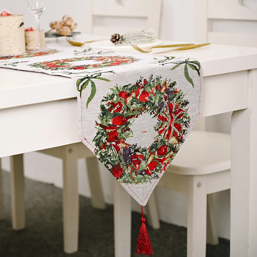 

Home Decoration Table Runners Christmas Christmas Dining For Xmas Non-slip Runners Tablecloth Tables Decorations