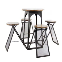 minimalist retro industrial style bar iron folding bar bar table bar chair coffee table dining table