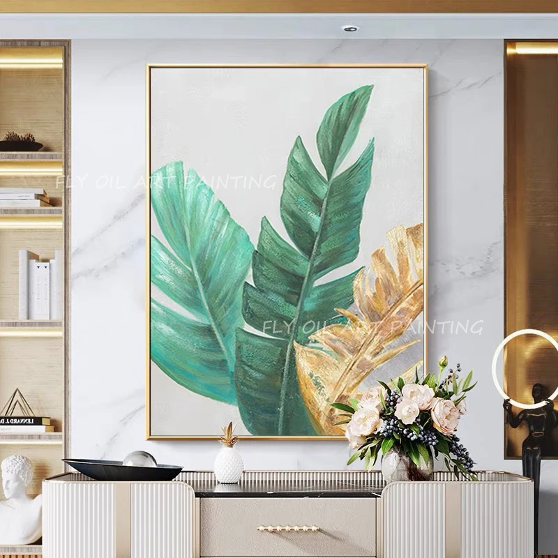 Абстрактная картина 100% ручная роспись фотография в тропическом стиле с серым