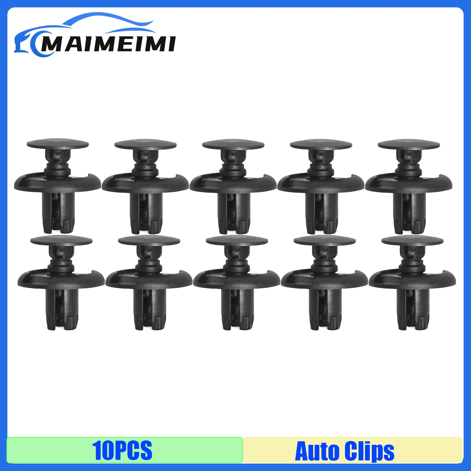 

MAIMEIMI 10 шт. автомобильные зажимы с отверстием 8 мм, зажимы для дверной панели, автоматический крепежный зажим, фиксатор внутренней дверной панели, заклепка, пластик дверной панели