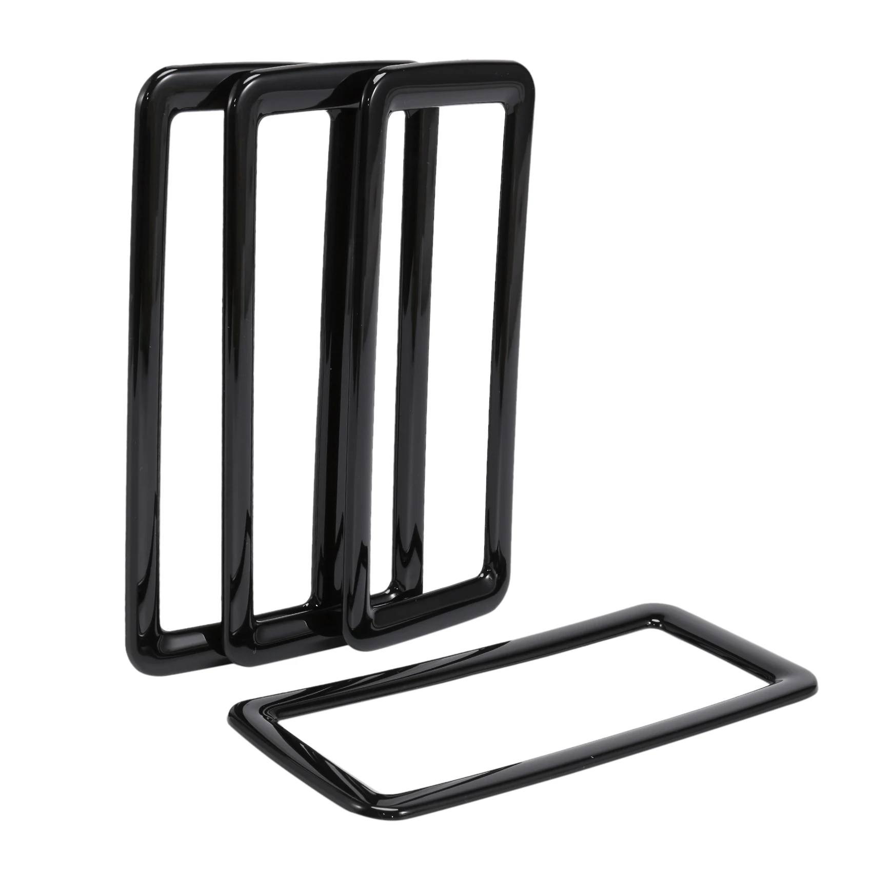 

4Pcs Interior Air Conditioning Vent Outlet Cover Trim for Toyota Voxy 2022 Dashboard Vent Frame Sticker Bright Black RHD